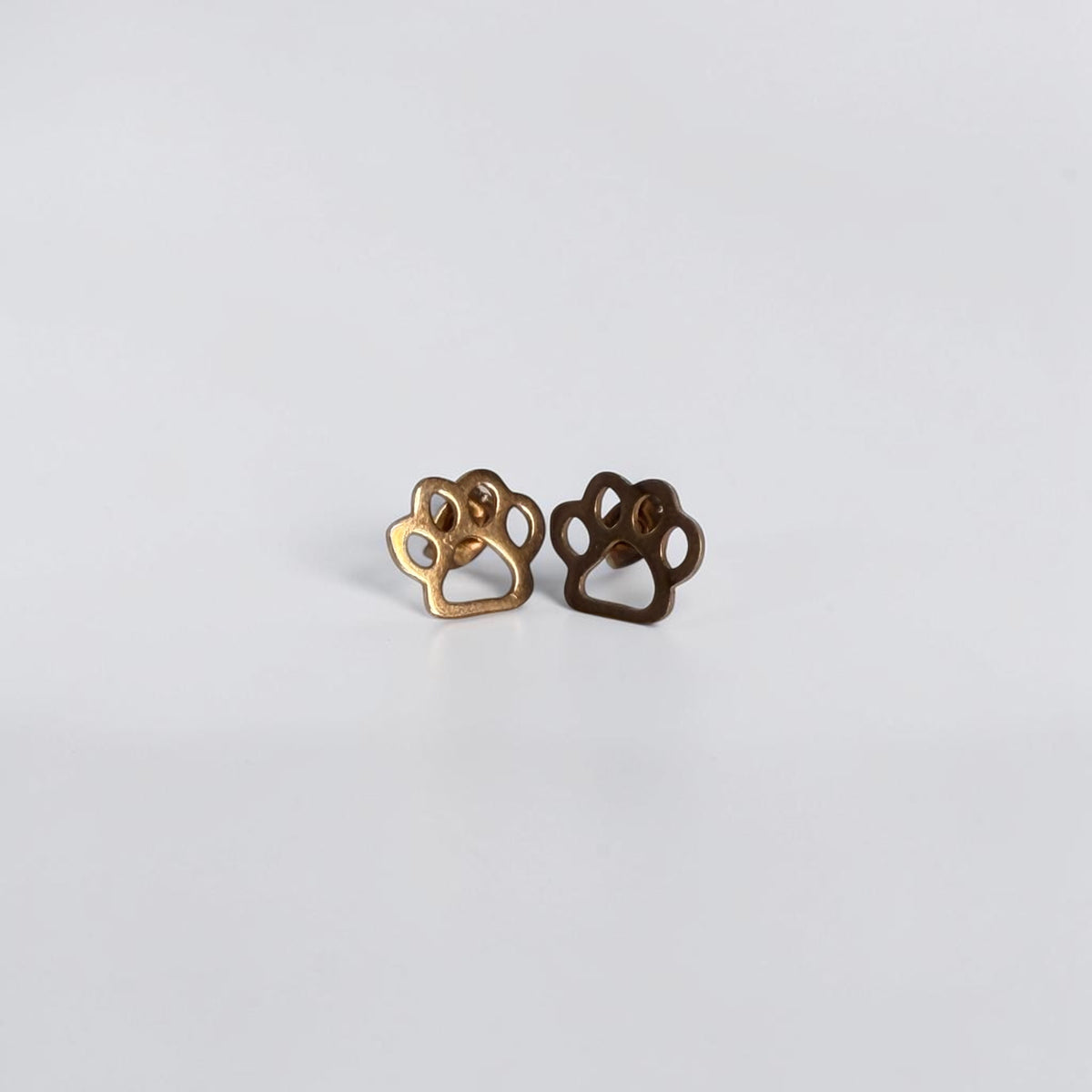 Cute Stainless Steel Animal Stud Earrings-Paw Print