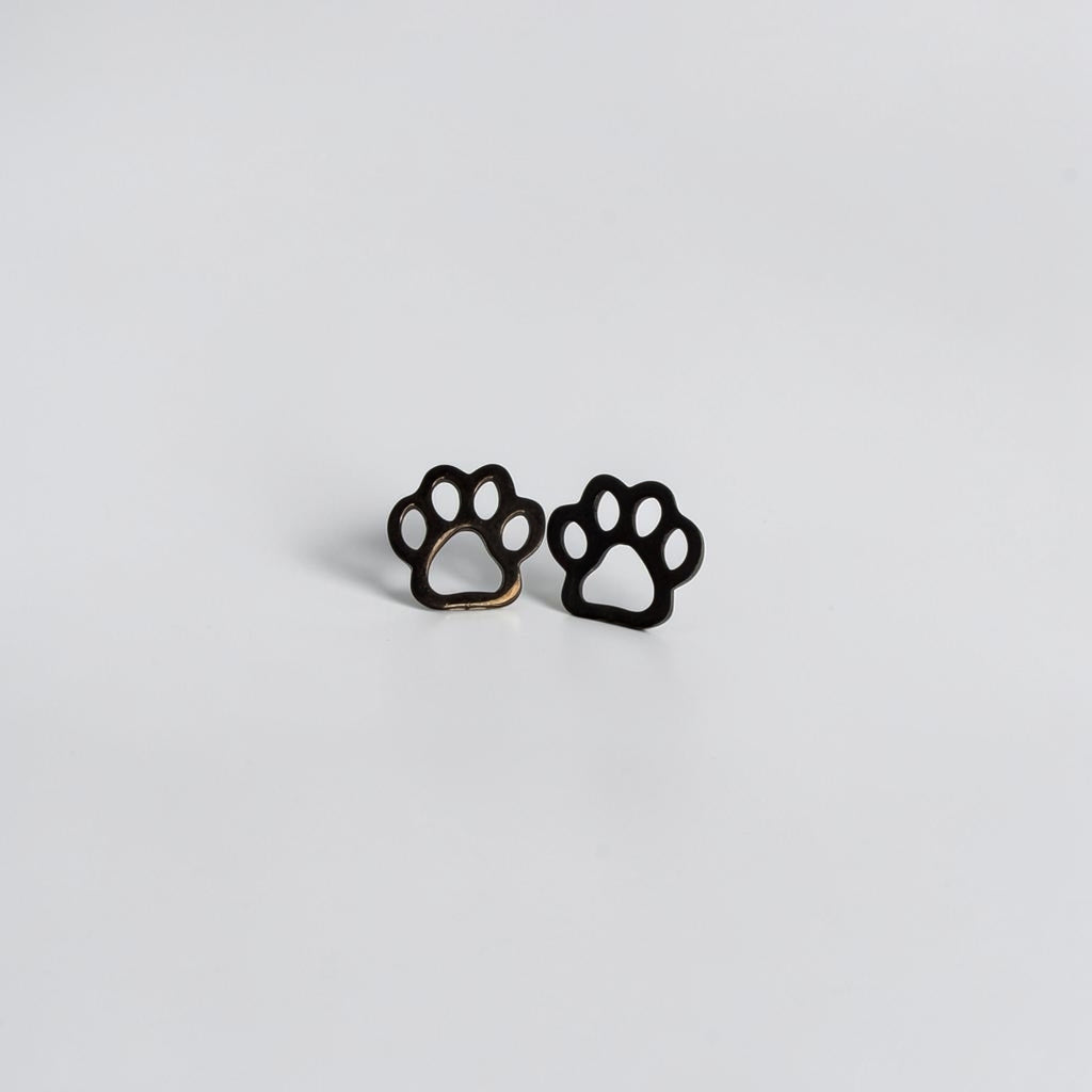 Cute Stainless Steel Animal Stud Earrings-Paw Print