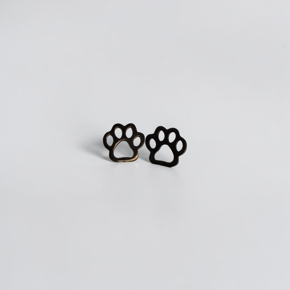 Cute Stainless Steel Animal Stud Earrings-Paw Print