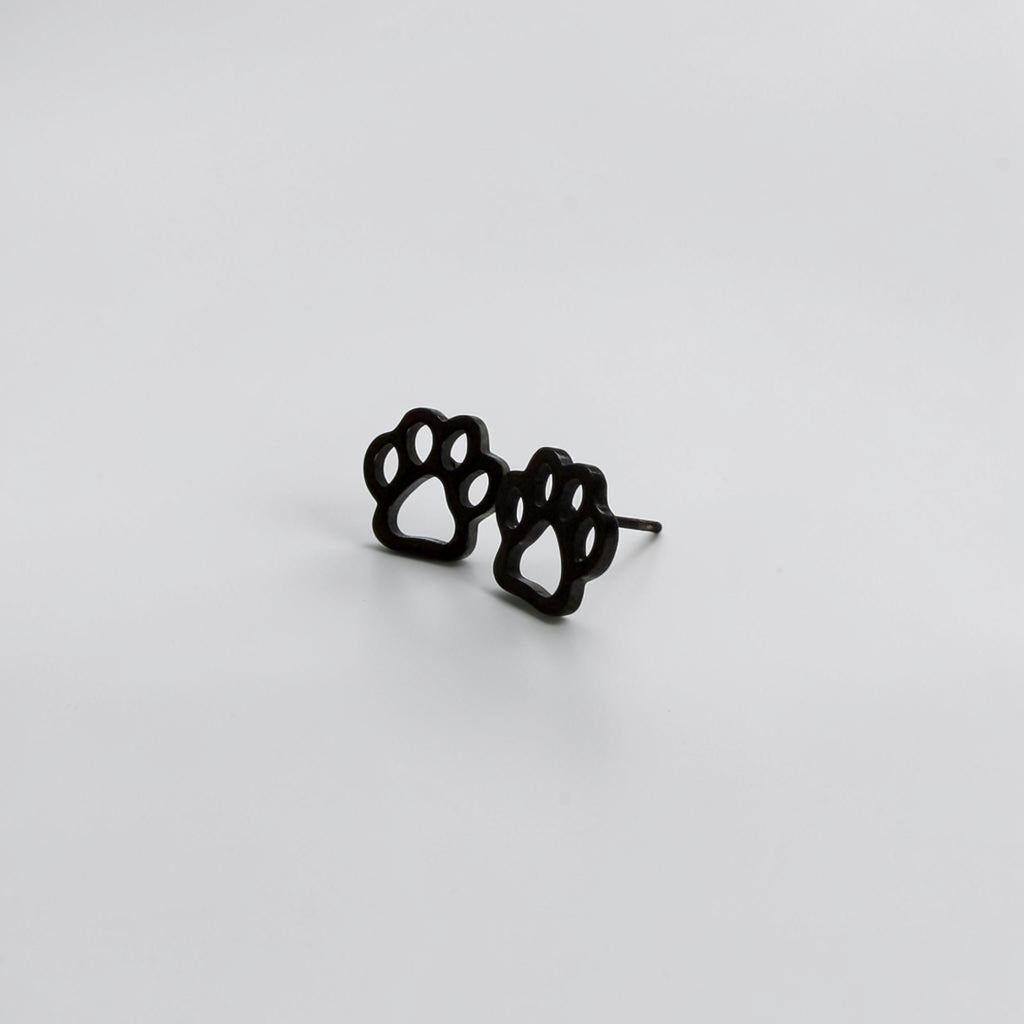 Cute Stainless Steel Animal Stud Earrings-Paw Print