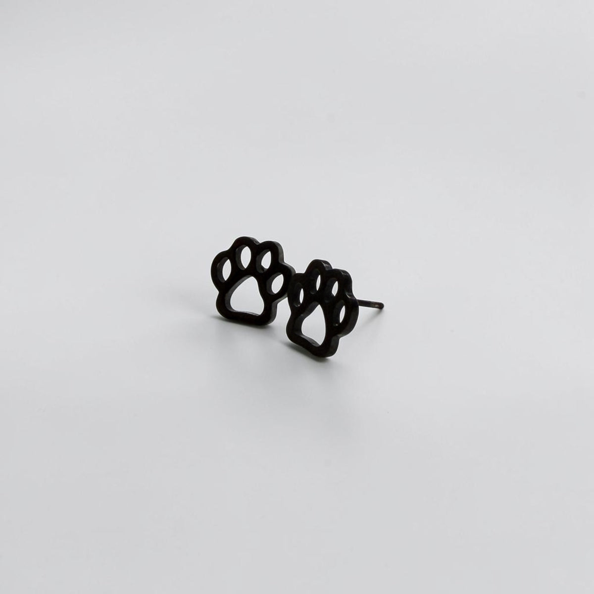 Cute Stainless Steel Animal Stud Earrings-Paw Print
