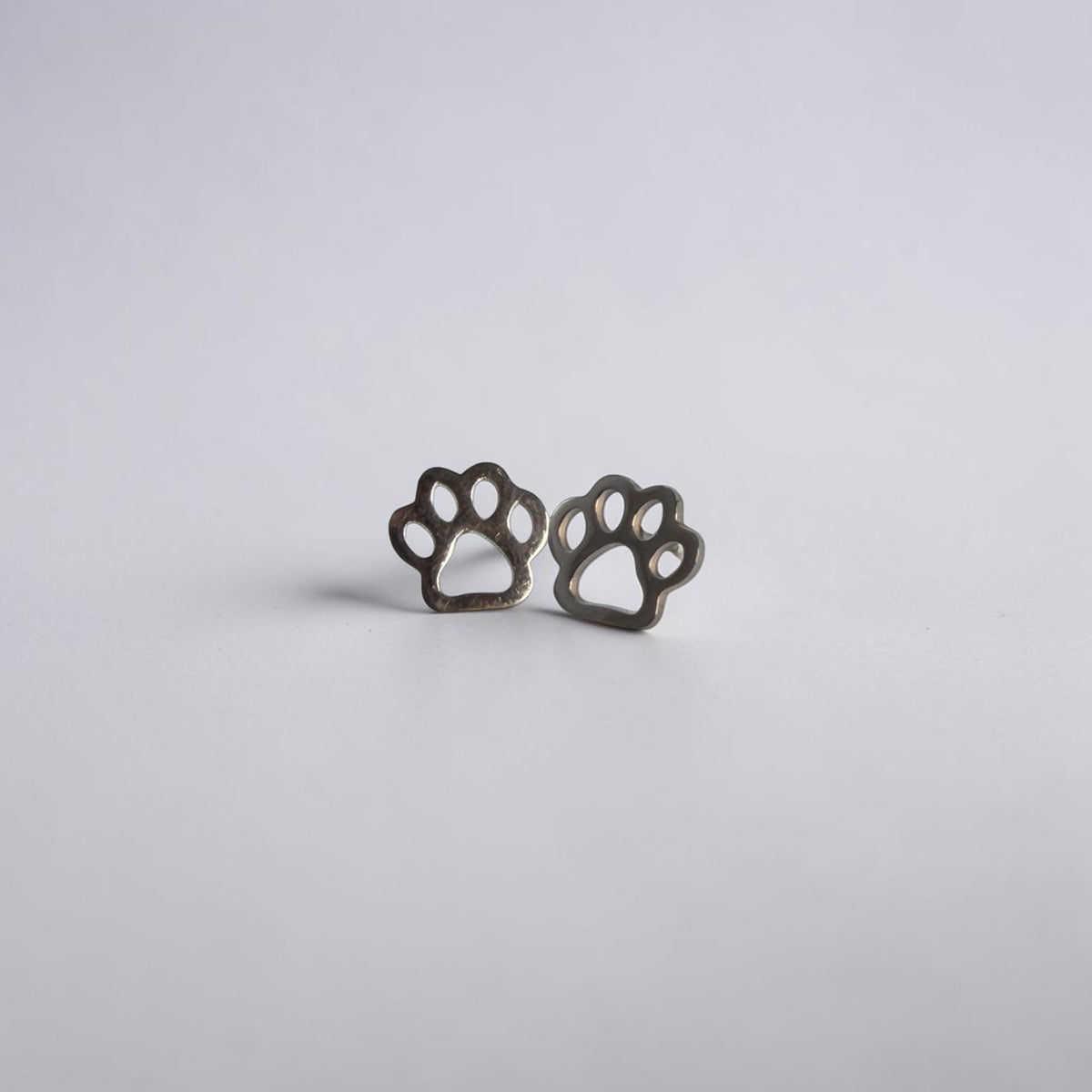 Cute Stainless Steel Animal Stud Earrings-Paw Print