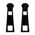 Minimalist Zipper Design Earrings: BLACK