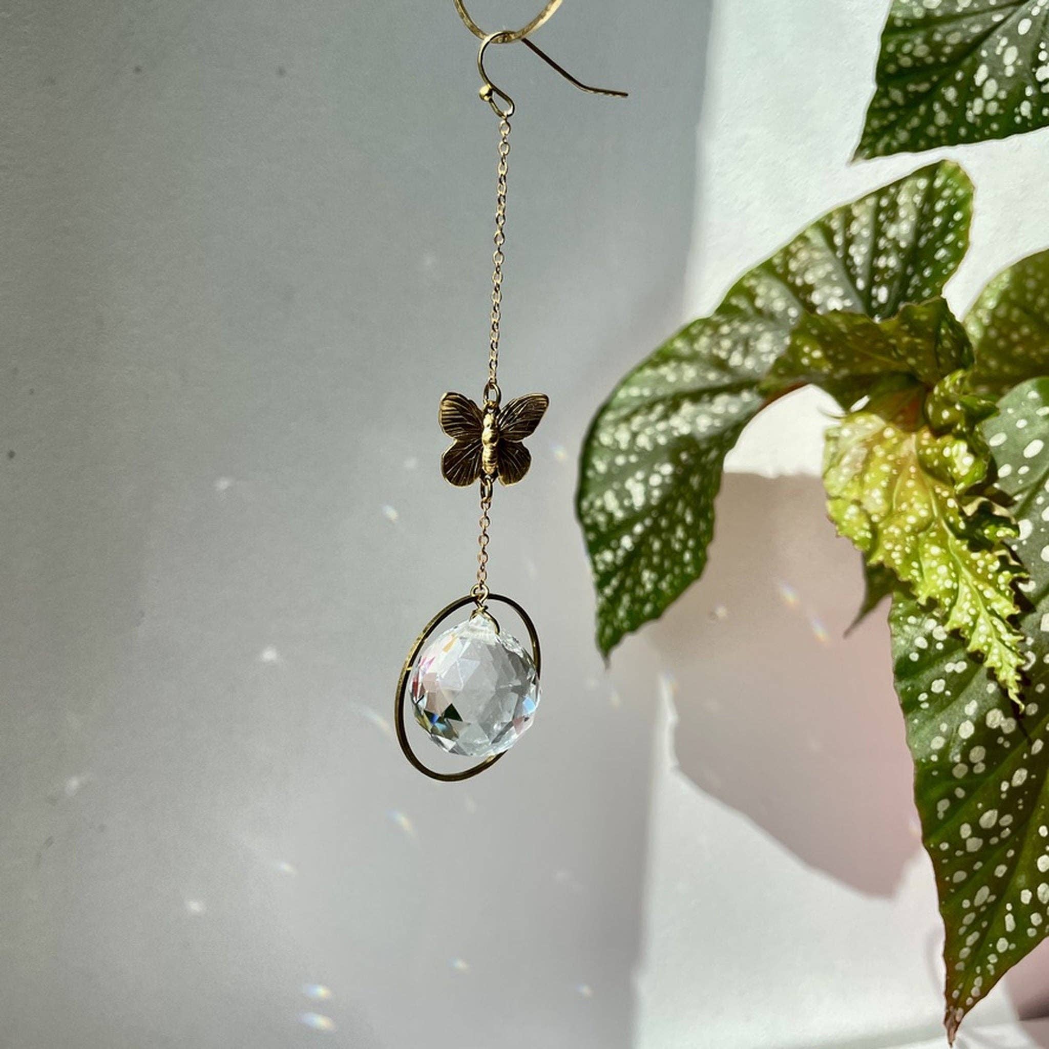 Suncatcher mini butterfly / light catcher / window crystal / prism