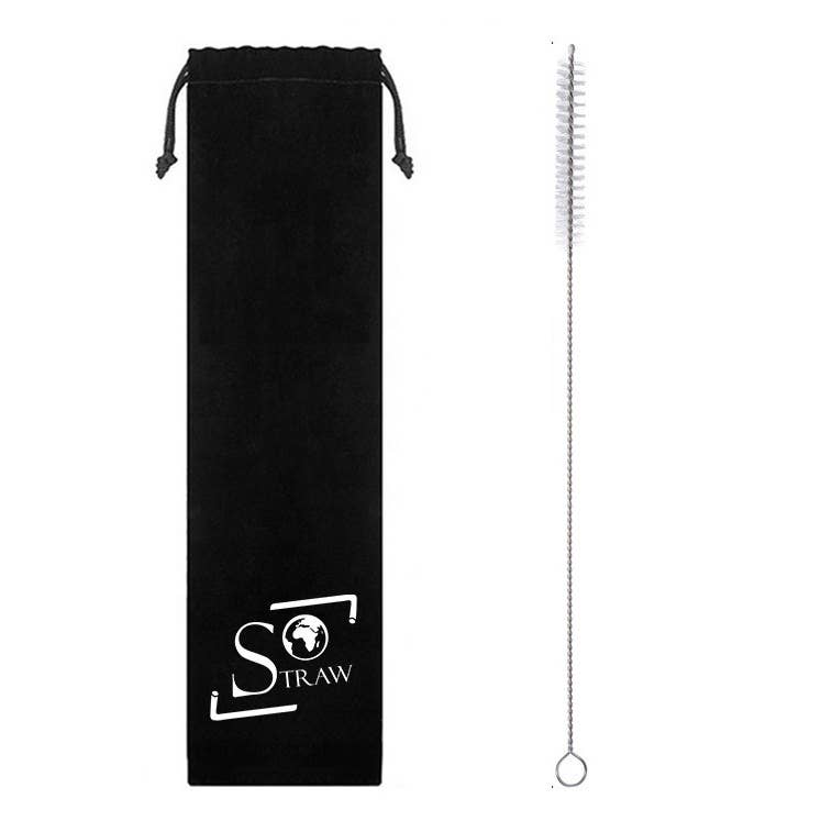 Bubble Tea Set - 3 straws with pouch and brush  - Mix Color