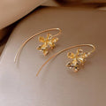 Fashion Metal Flower Earrings-GOLD