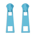 Minimalist Zipper Design Earrings: BLUE