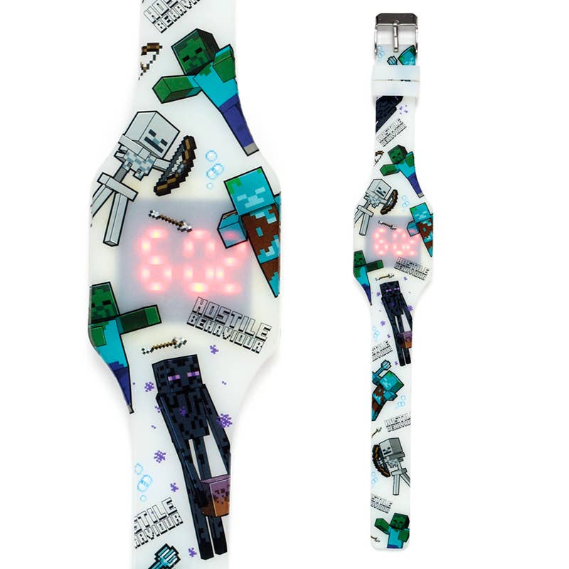 Minecraft Glow in the Dark Silicone Digital Watch